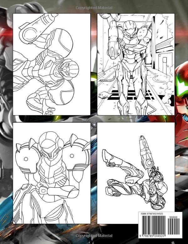 Miniatura 2 de Metroid Dread Coloring Book Create Your Own Artworks With These Beautifully Designed Coloring Pages To Relax And Have More Fun