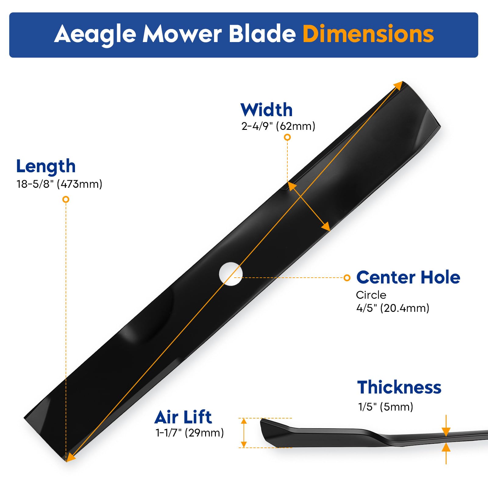 Amazon.com : Aeagle GY20569 M115496 Blades for John Deere 325 335