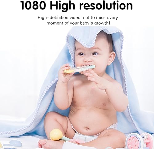 Miniatura 4 de Monitor de bebé WiFi, cámara de seguridad interior 1080P para mascotas mayores con detección de movimiento, audio de 2 vías, visión nocturna, sensor