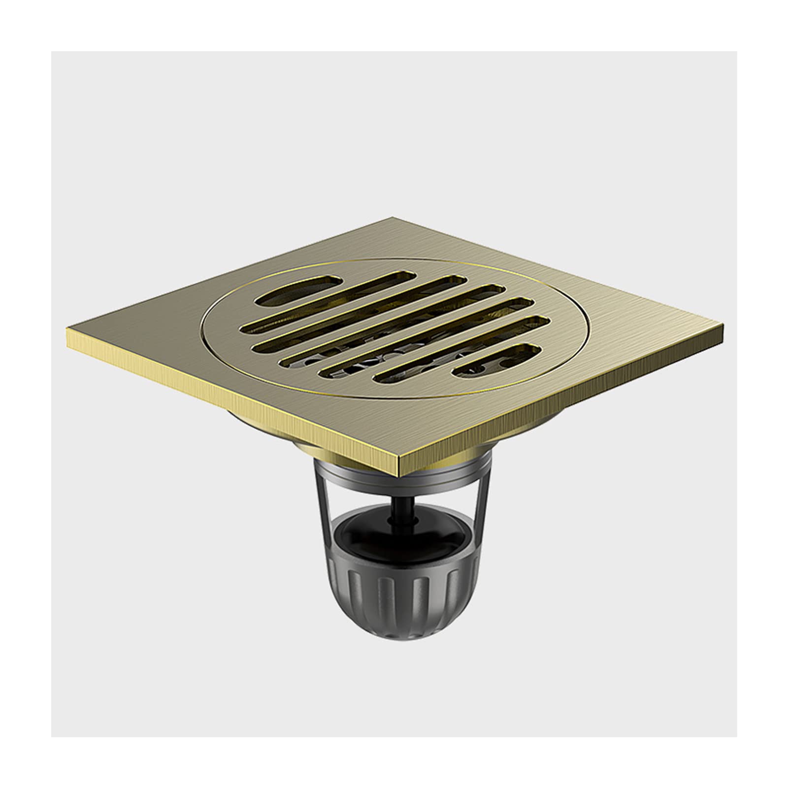 Siphon de douche en laiton premium 10x10 cm pour une étanchéité de sol parfaite