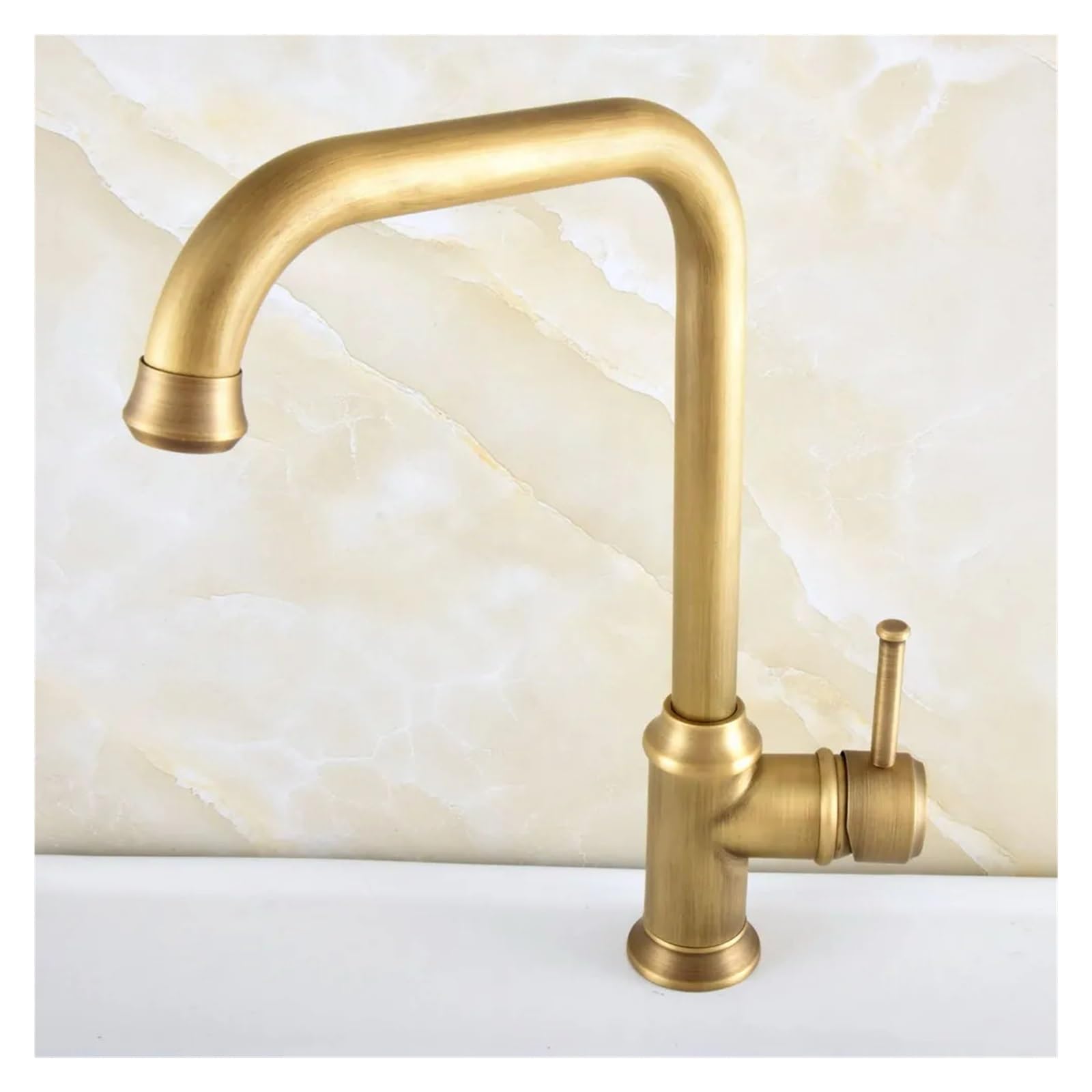 Robinet de lavabo rétro mitigeur en laiton antique pour une décoration unique