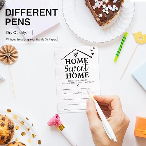 Miniatura 3 de EUDOSI Invitaciones para fiesta de inauguración de la casa, juego de 20 con sobres, tarjetas de invitación para inauguración de la casa, doble cara