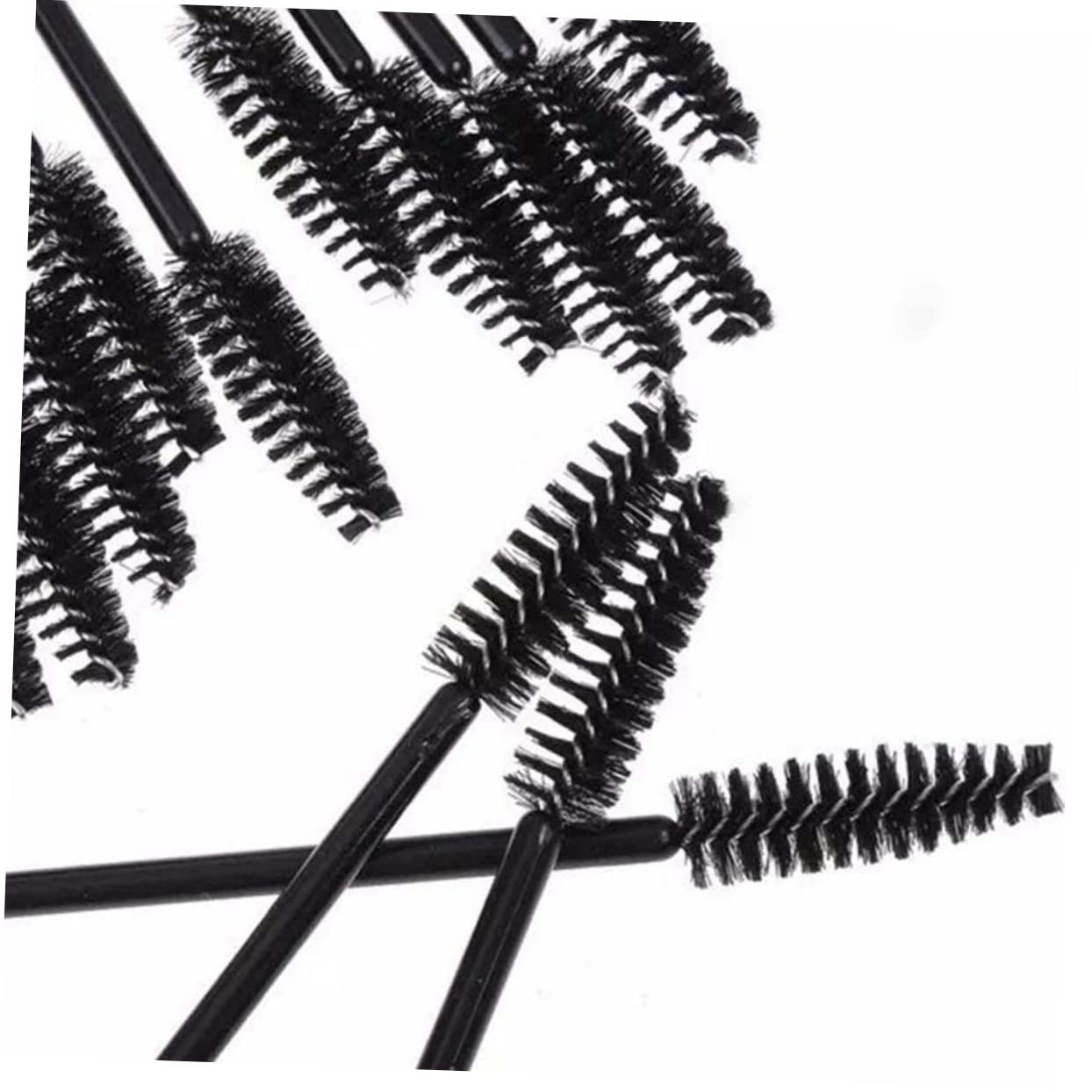 Ipetboom Eyelash Mascara Wands 12pcs Brush Set Eyebrow Wand Nylon Makeup Brush Great for Lash Extensions False Lashes Travel-friendly