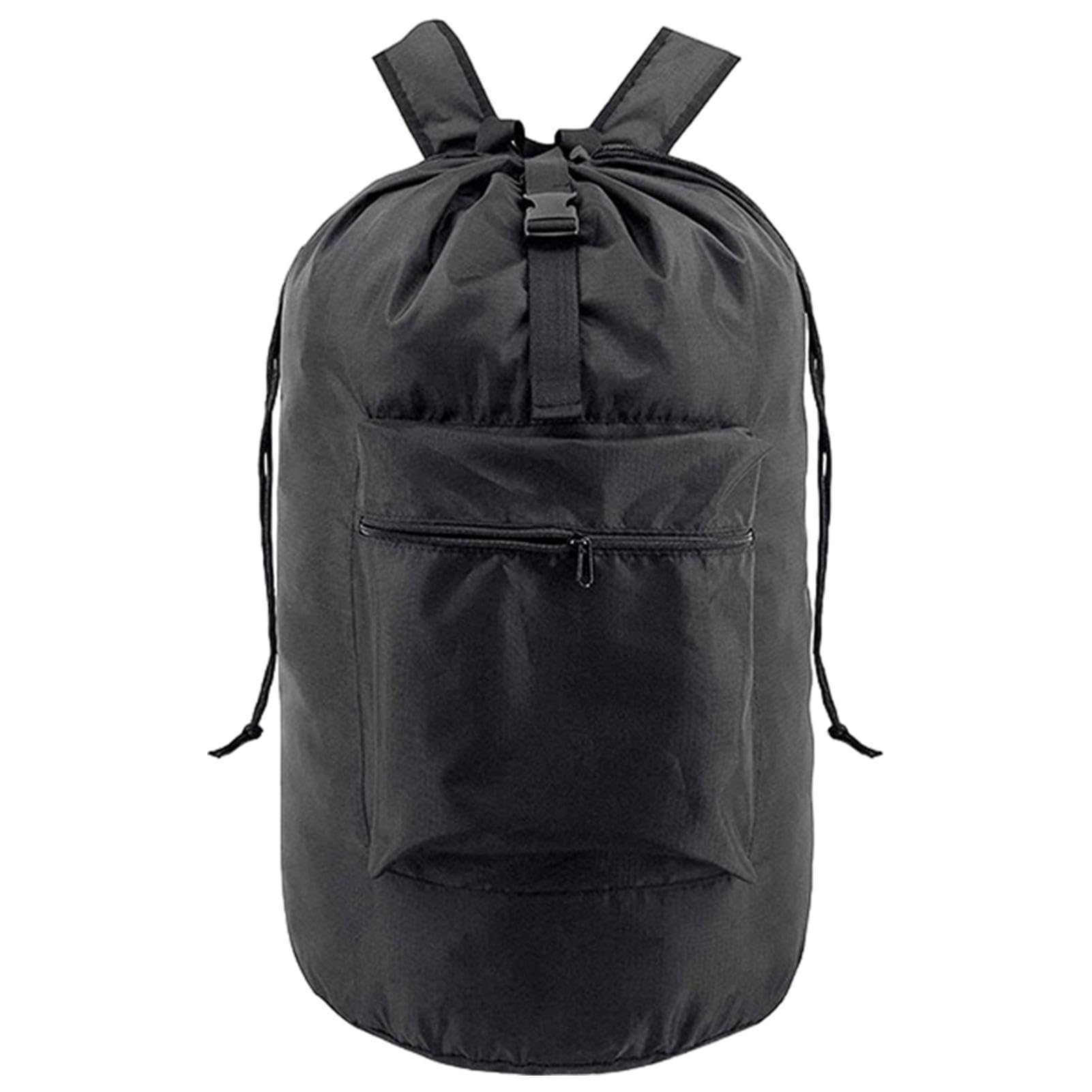 Cesta de mochila impermeable de lavandería con correas ajustables y bolsillos de gran capacidad