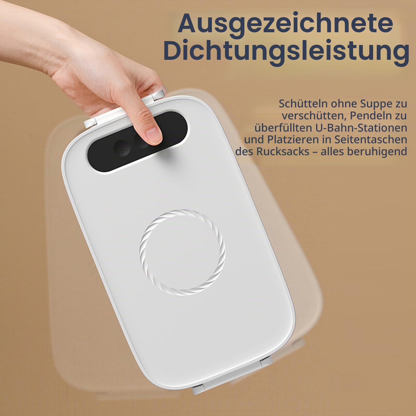 Elektrische Lunchbox, Thermo Lunchbox für Essen Heiß 80W Heated Lunch Box mit Akku Lunch Box Erwachsene mit Anzeige Temperatur Edelstahl Schale Warmhaltebox für Arbeit Reisen