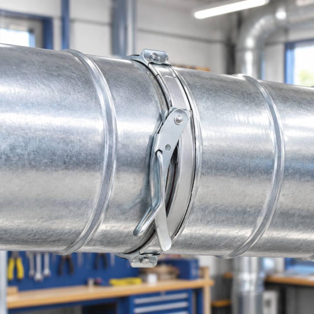 Fascetta con chiusura a leva 125 mm per tubi metallici e flessibili