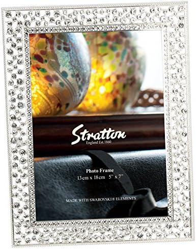 Stratton Classic Coll S/P Frame & Swarovski Elements 5" x 7"