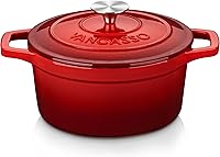 Vista 24 de vancasso Horno holandés ovalado de hierro fundido esmaltado, 9.3 cuartos de galón con revestimiento de esmalte antiadherente para hornear pan, olla