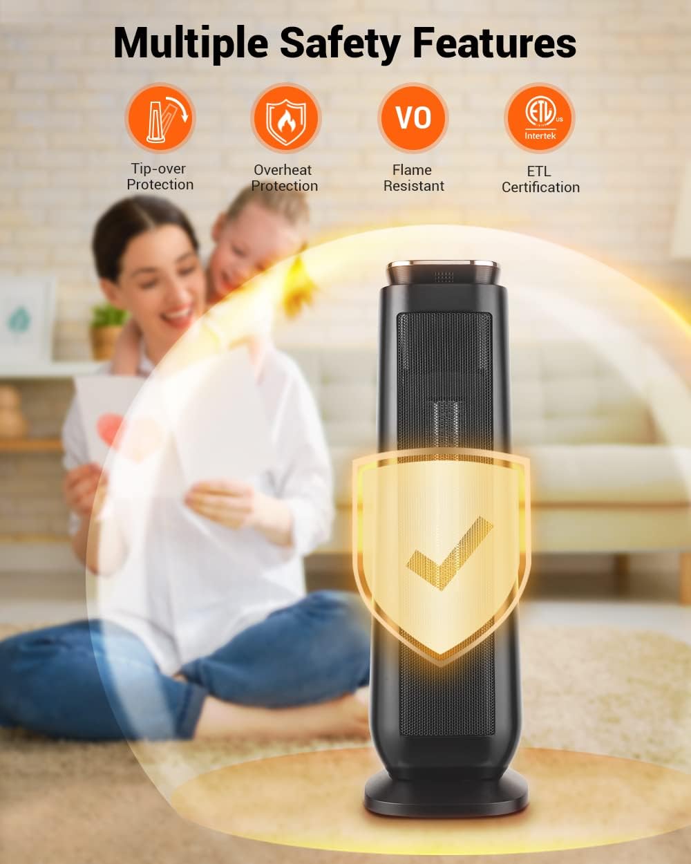 Best Cyber Monday 🔥 Aikoper Space Heater, 1500W Ceramic Tower Heater, Portable Electric Oscillating Heater with Adjustable Thermostat, ECO Mode, Remote Control, 8-Hrs Timer, Overheat & Tip-over Protection for Indoor Use Best Review Aikoper Space Heater, 1500W Ceramic Tower Heater, Portable Electric Oscillating Heater with Adjustable Thermostat, ECO Mode, Remote Control, 8-Hrs Timer, Overheat & Tip-over Protection for Indoor Use