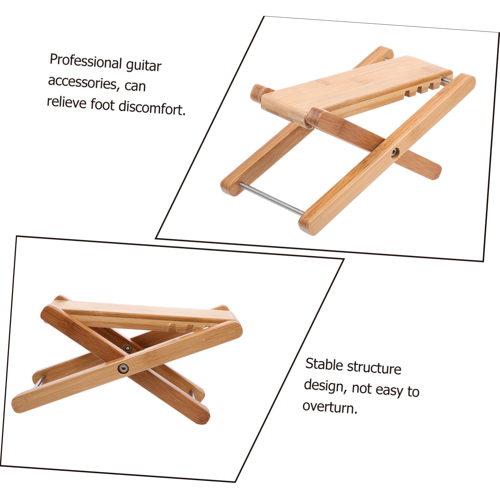 Abaodam Versatile Guitar Practice Tool Footstool Pedal Stable Design for Comfort