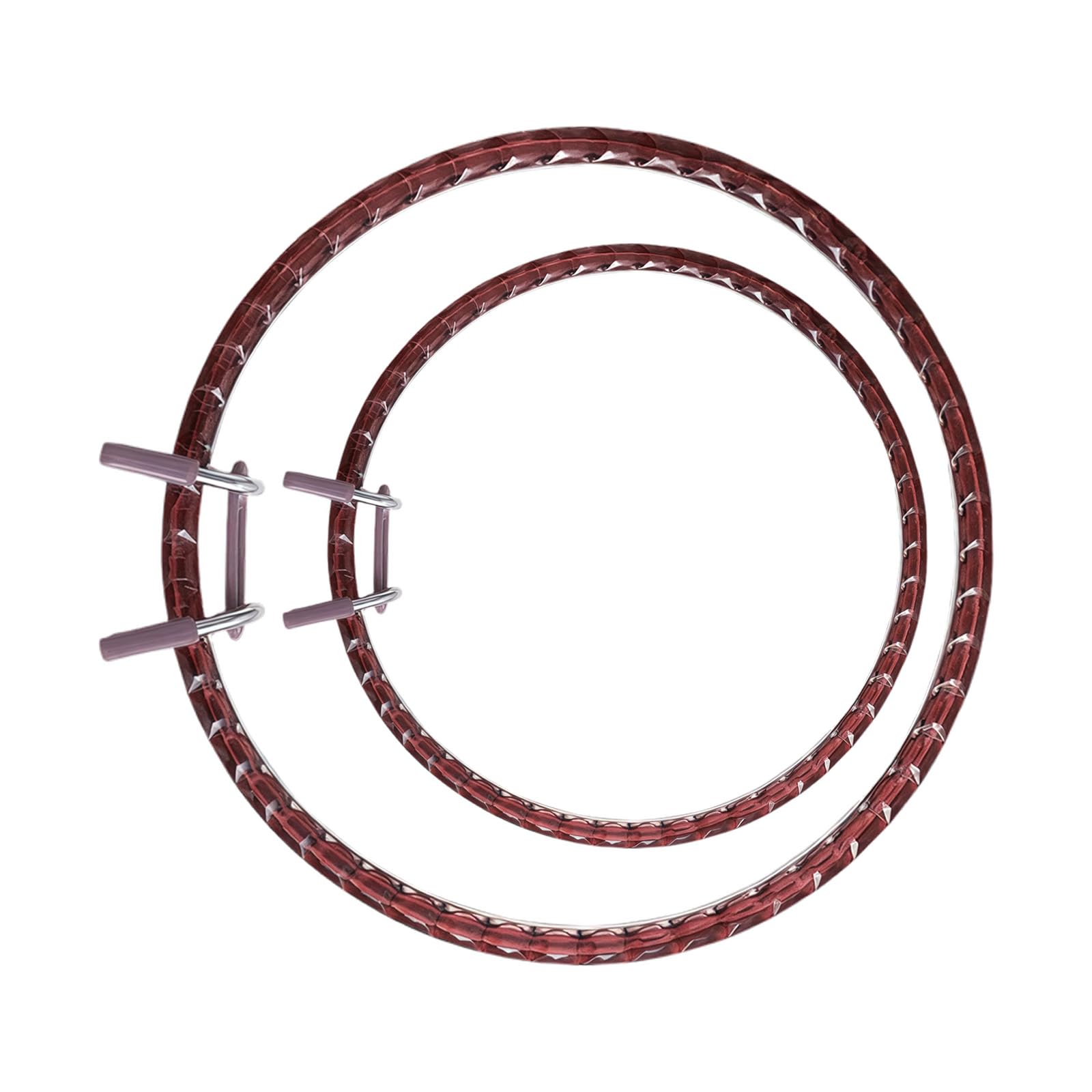 ZEPFJHE 2Pcs Sturdy Acrylic Spring Embroidery Hoops for Stitching and Crafting Acrylic Embroidery Frames