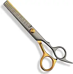 Tesoura de cabelo profissional de barbeiro, salão e uso doméstico para corte de cabelo, tesoura profissional de cuidados para cães