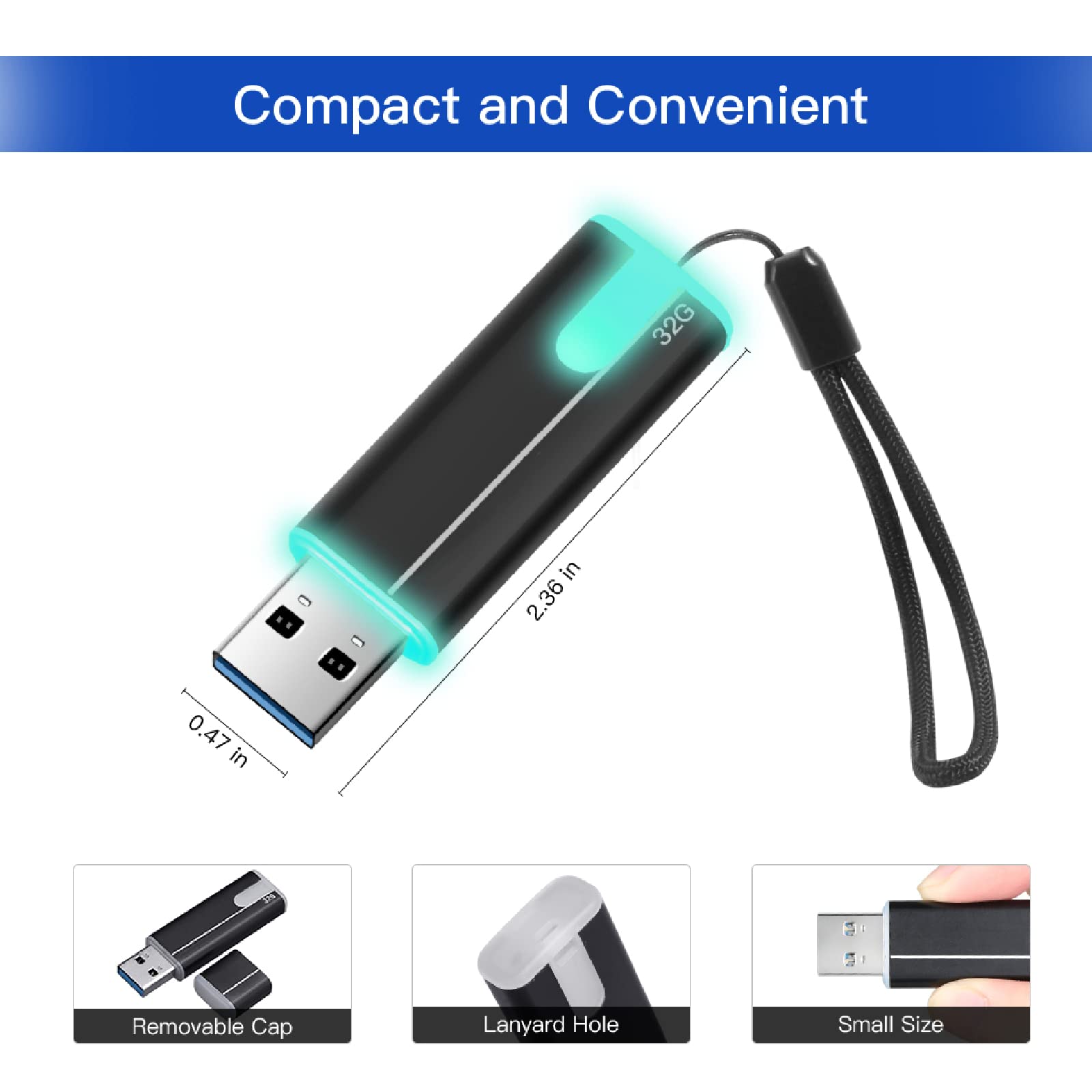 Clé USB 32 Go Type-C Mini – Pour Voiture, PC, TV – Plug & Play – Transmission Rapide