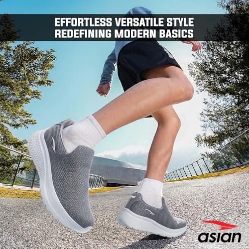 Image of ASIAN Wonderwalk-03 Men's Walking Shoes | Breathable Knit Mesh Upper, Lightweight Sole & Easy Slip-On Comfort