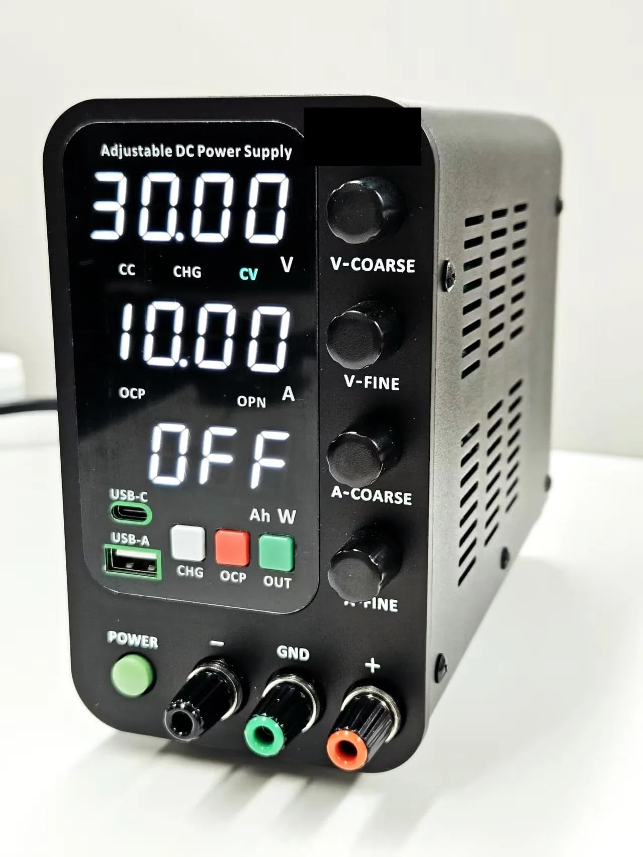 Alimentatore CC variabile, Alimentatore da banco con commutazione di tensione regolabile, carica tipo C, display LED a 4 cifre(60V5A)