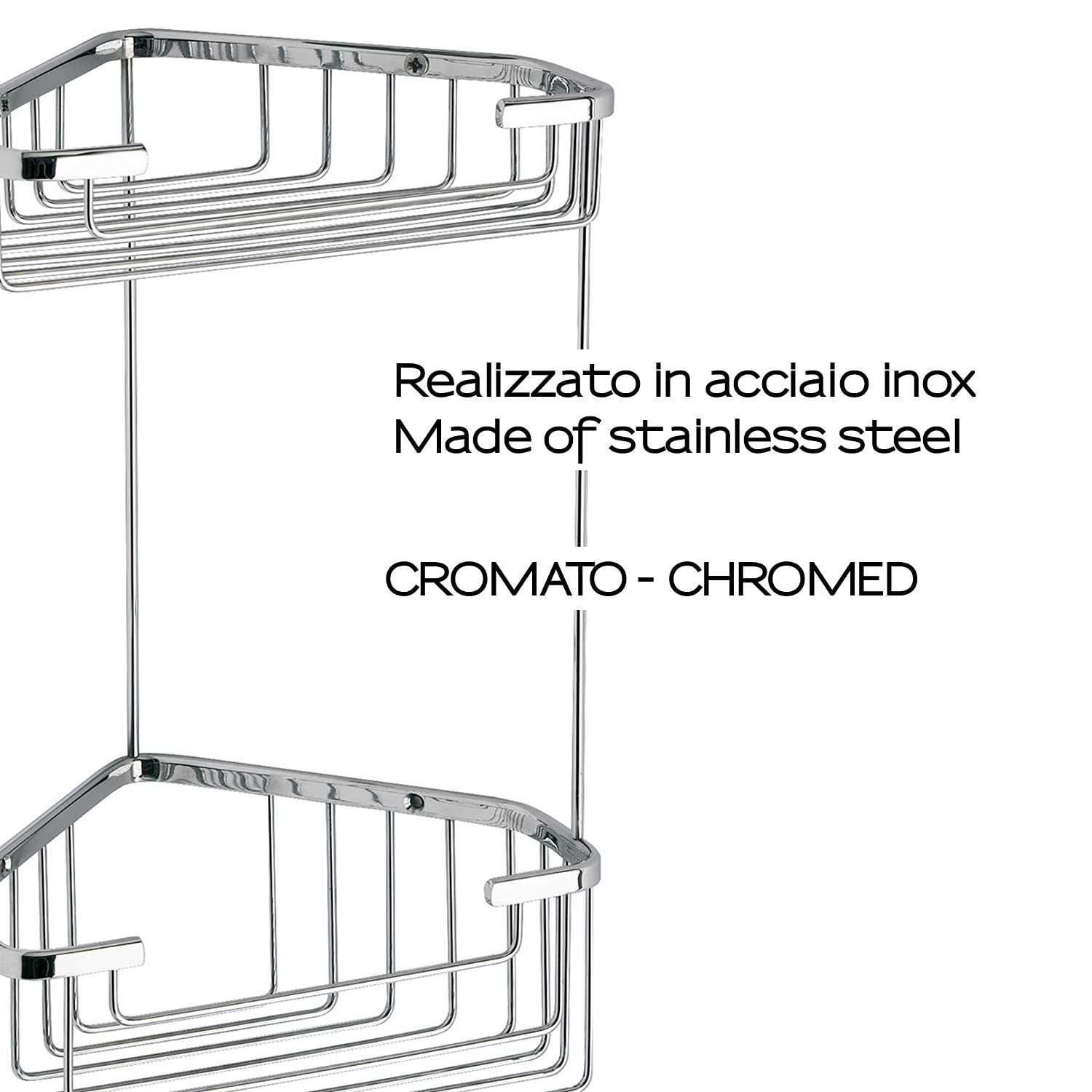 Gedy - TAGÈRE Angle Fil Douche H32.8CM CHROMÉ - Gedy - G-24821300900
