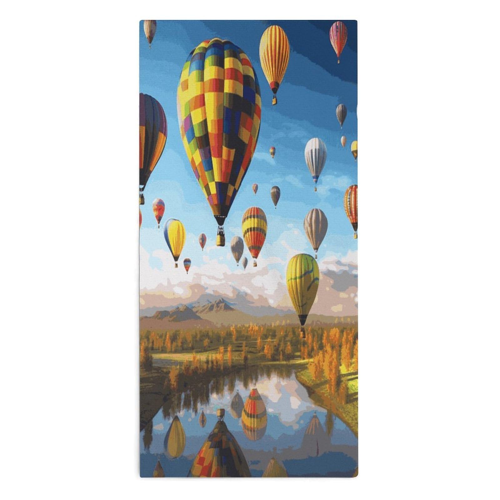 Btcowzrv Style Hot Air Balloons Bath Towel Beach Towels Shower Towel