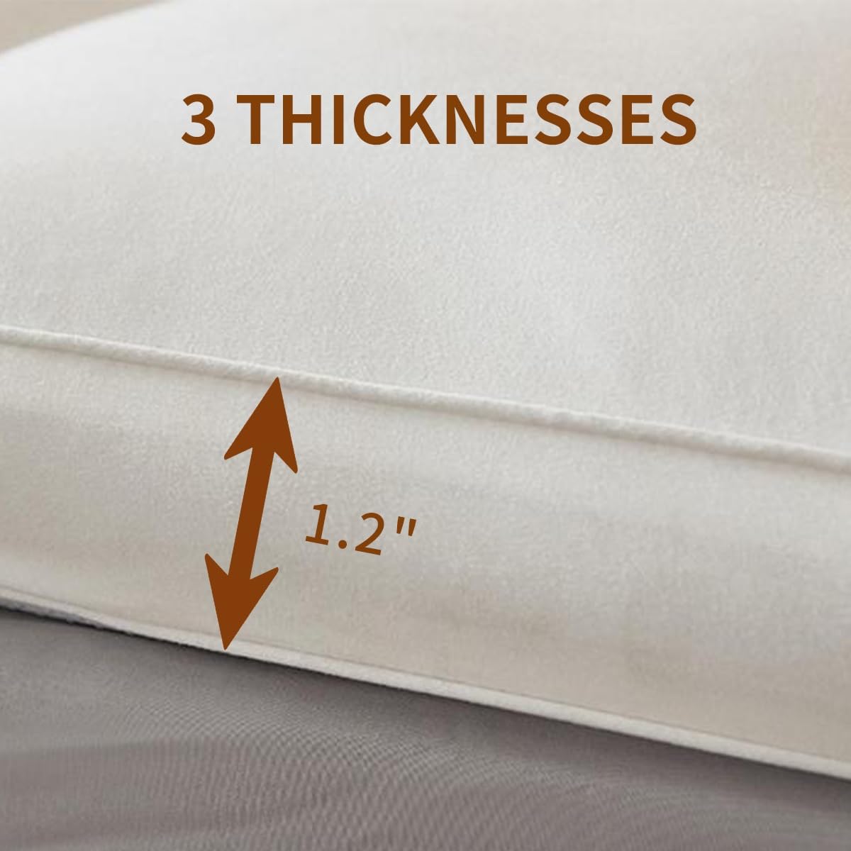 OBONG Matratzen-Topper 90x200cm/180x200cm/200x220cm, 3CM Microfaser Matratzentopper Weicher Atmungsaktives Mattress Topper Für Boxspringbett Schlafsofa Mit Bändern(Gray,TWIN-90 * 190cm)