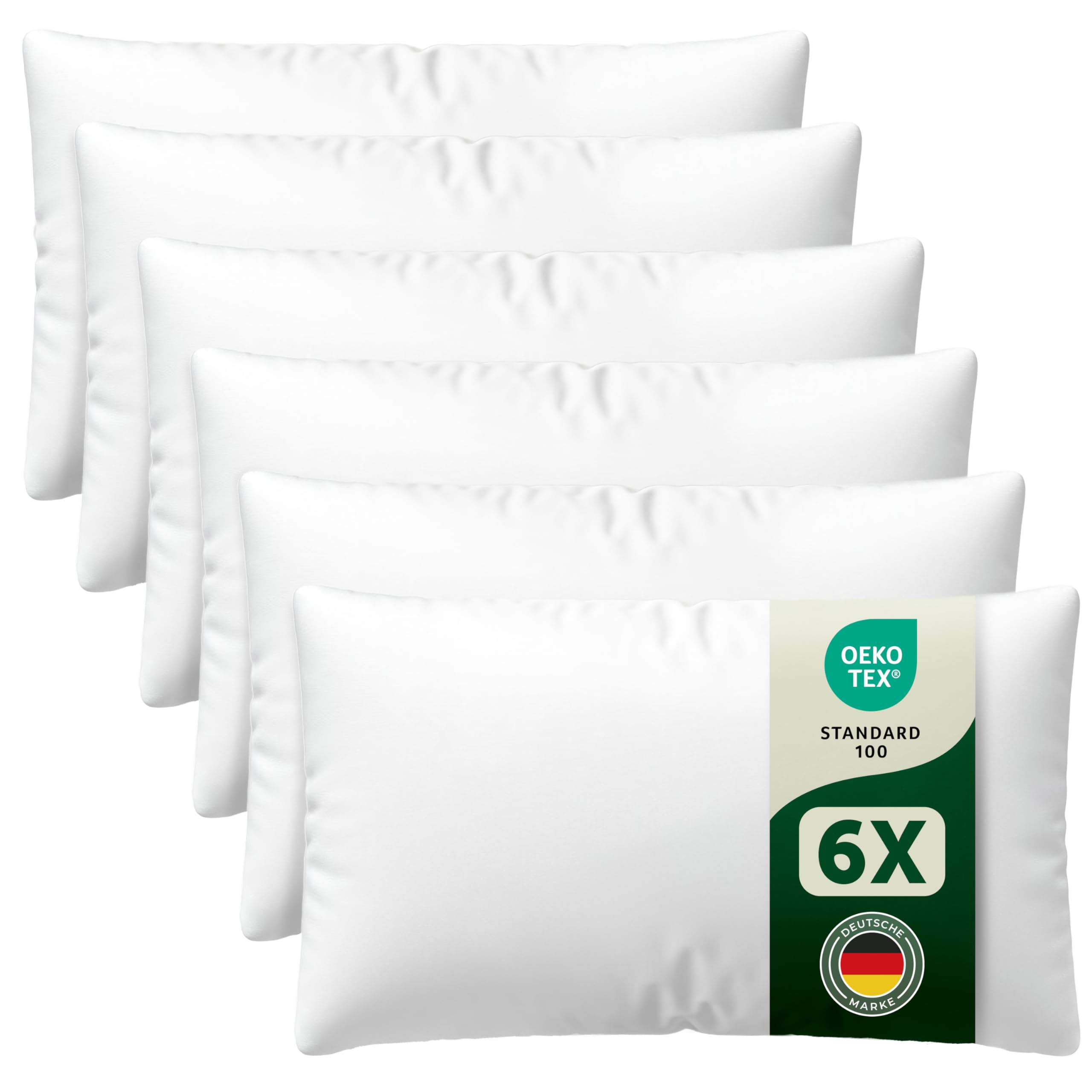 Blumtal Kissenfüllung 30x50 cm 6er - Oeko-TEX zertifizierte Füllung Kissen 30x50 cm - Kissen 30x50 Füllung aus Polyester - waschbares Innenkissen