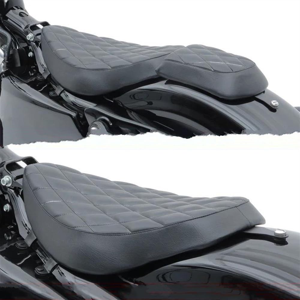 ENLIGMA Sedile per Moto Moto Two-Up Sedile Anteriore Posteriore in Pelle Conducente Cuscino Passeggero per Sportster XL 48 883 1200 2004-2018 Moto Set Cuscino Sella Moto