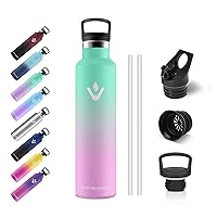 Borraccia Acciaio Inox 1 litro, Bottiglia Termica Senza BPA & Perdite