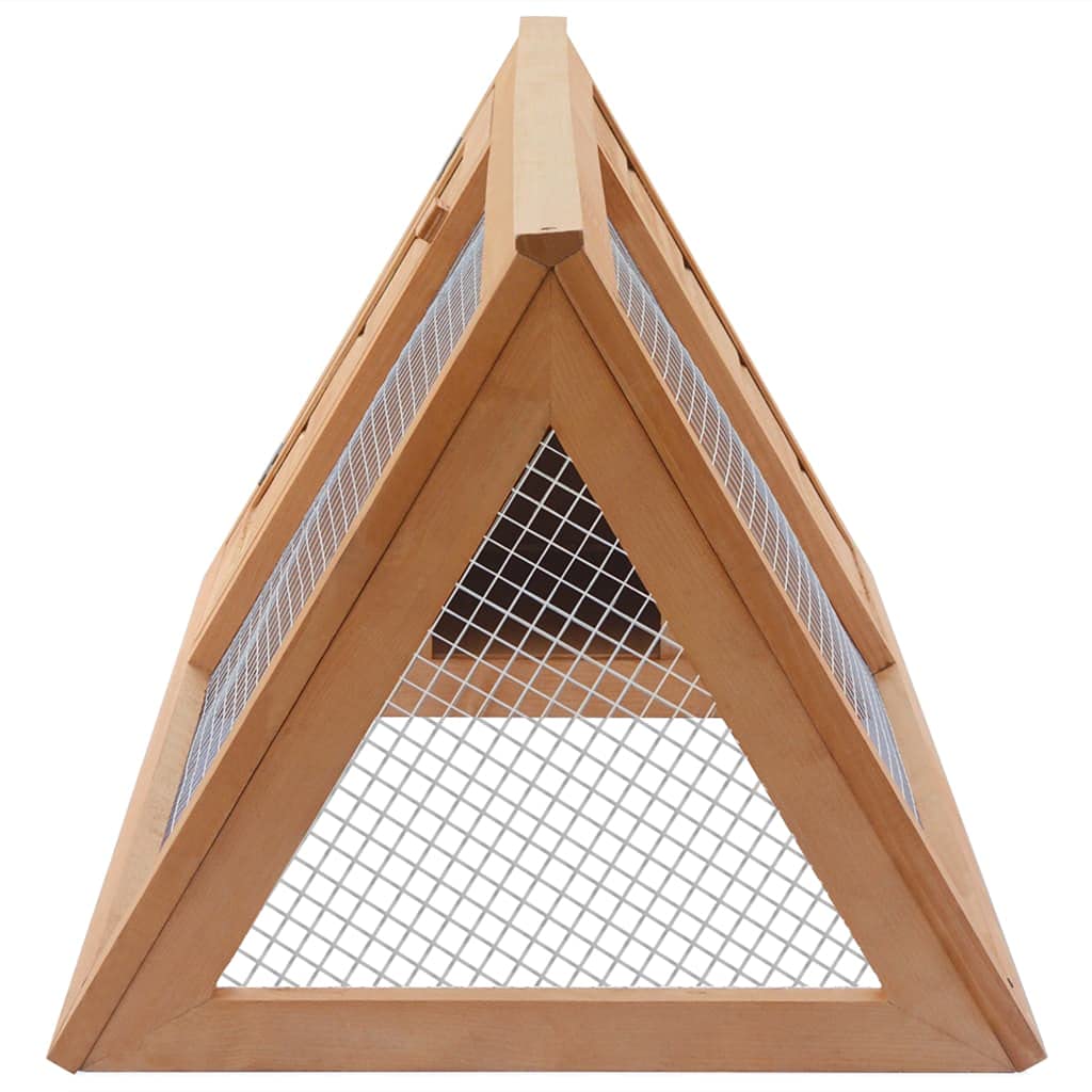 Kaninchenstall Kleintierhaus Hasenstall Kiefern-Tannenholz Konstruktion Kleintierstall Großzügige Raumaufteilung geeignet für Kaninchen Kleintier 98 x 50 x 41 cm (L x B x H)