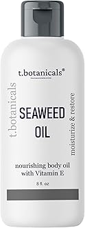 Seaweed Body Oil 8 oz. Nourishing Sea Moss Oil Fast Absorbing Firming Anti-Aging Non-Greasy Oil Day and Night Massage Kelp Moisturizer for Dry Dull, Sagging Skin, Face, Hair, Foot, Hands (Unscented)