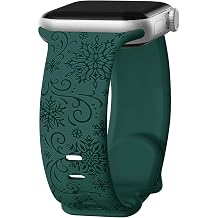 Engraved Spider Watch Band Compatible with Apple Watch 38mm 40mm 41mm 42mm 44mm 45mm 49mm for Women Men, Stylish Funny Xmas Printed Replacement Strap for iWatch Ultra SE 9 8 7 6 5 4 3, M/L