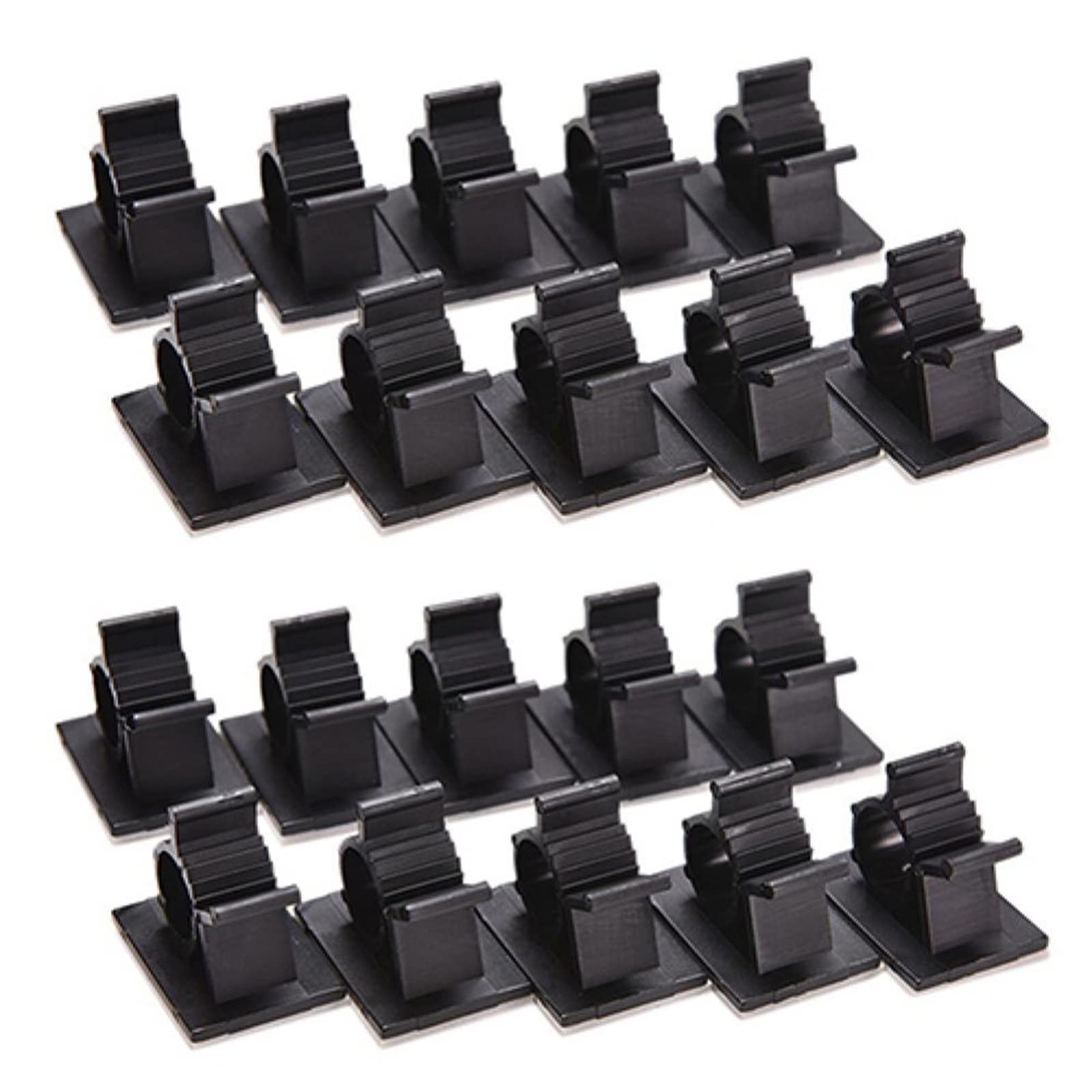 Serre-câbles pour la gestion des câbles au bureau : lot de 20 clips muraux
