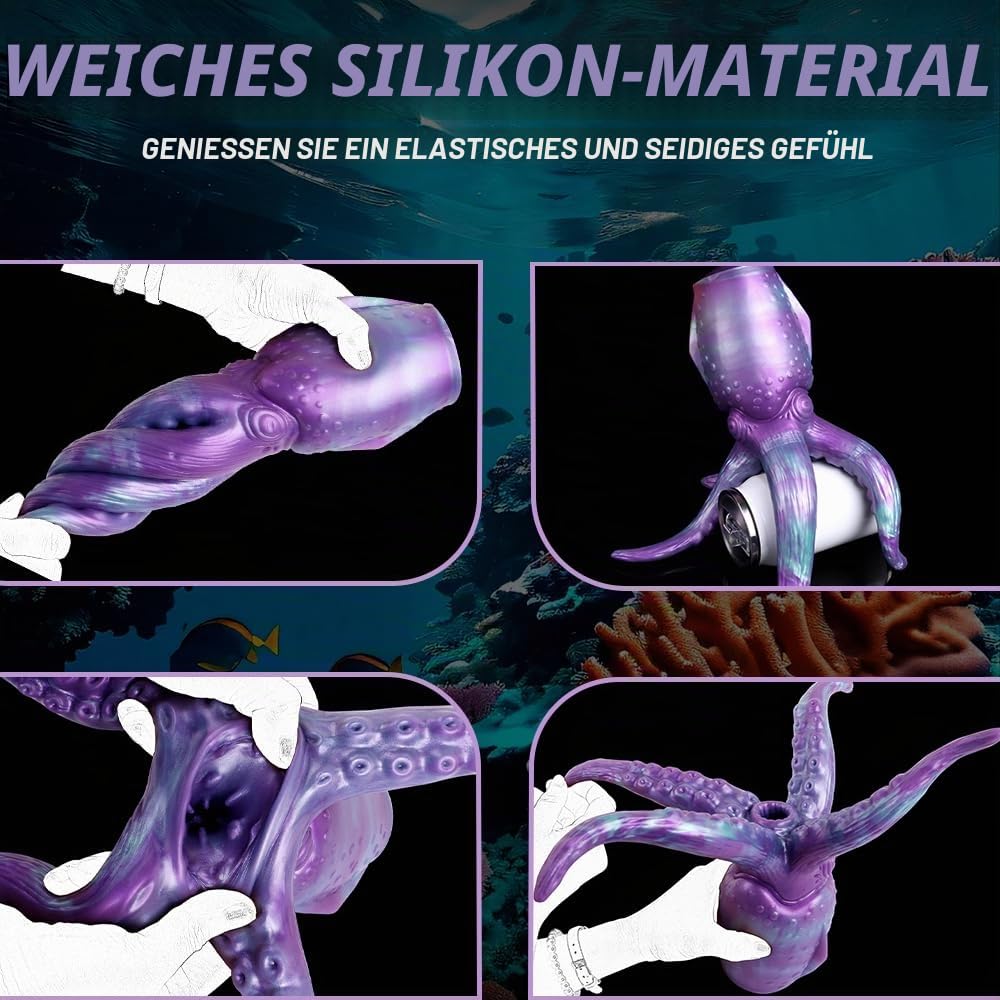 Oktopus Tentacle Masturbator Sexspielzeug 2in1 Realistischer Masturbator Mit 4 Tentakel Analplug Dildo Masturbator Monster Masturbatoren Taschenmuschi Erotik Fetisch SexSpielzeug Für Männer Solo