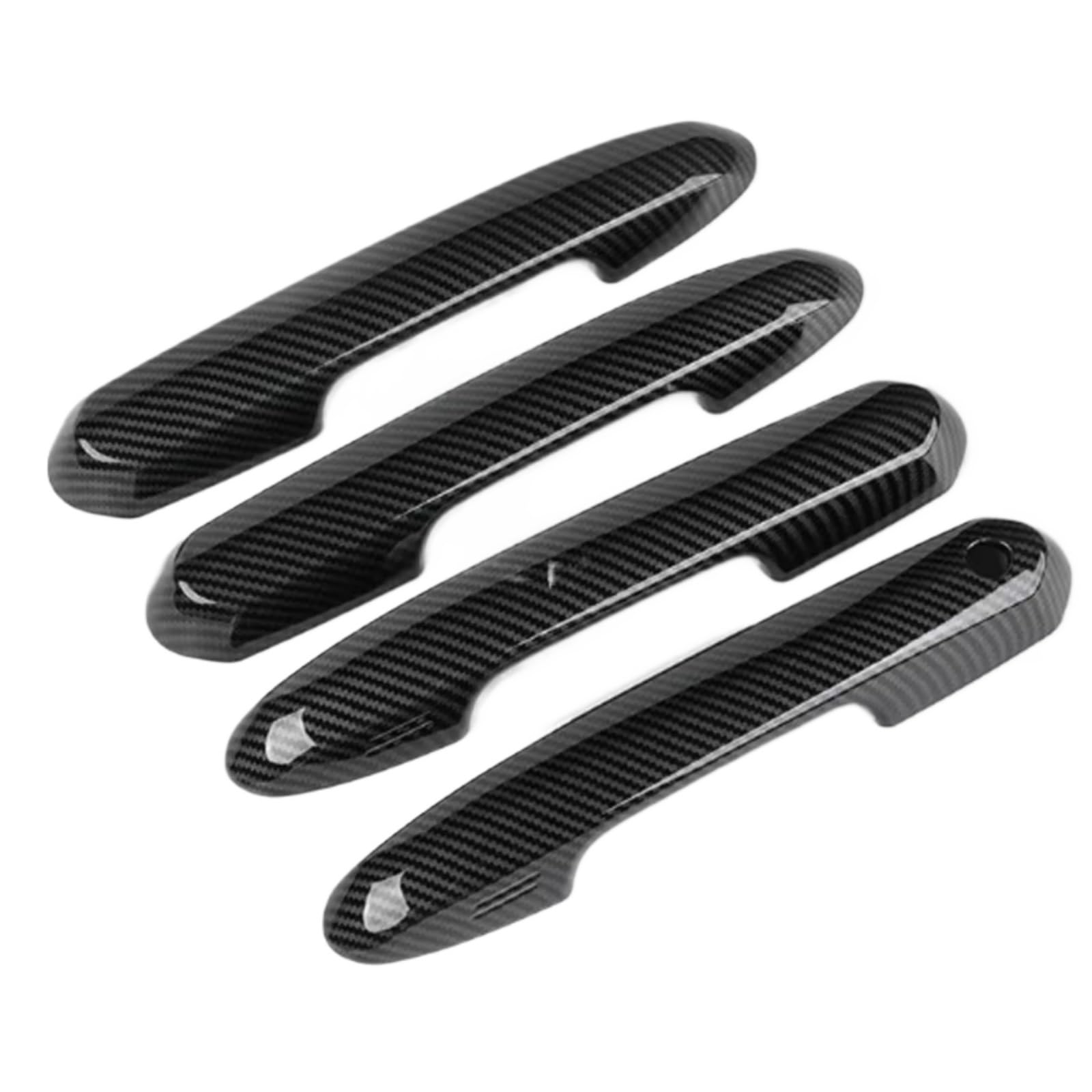 Qdzvalumv Carbon Fiber Pattern Car Door Handles Cover Shell Compatible With Toyota For Highlander 2022-2024 For Crown For Kluger 2021-2024 Car Door Handle Cover Accessories(Carbon Fiber Pattern)