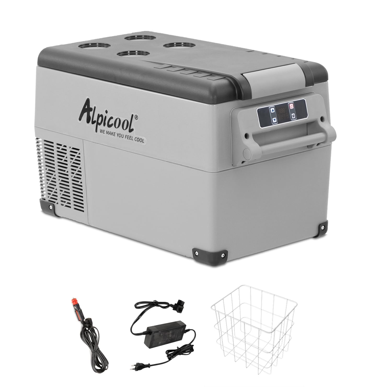 Alpicool CF35 35 Litros Nevera Portátil Eléctrica Refrigerador de Coche 12V 24V mini frigorífico CA 220v para Hogar, Camping, Viajes, Automóvil, 20ºC a 20ºC
