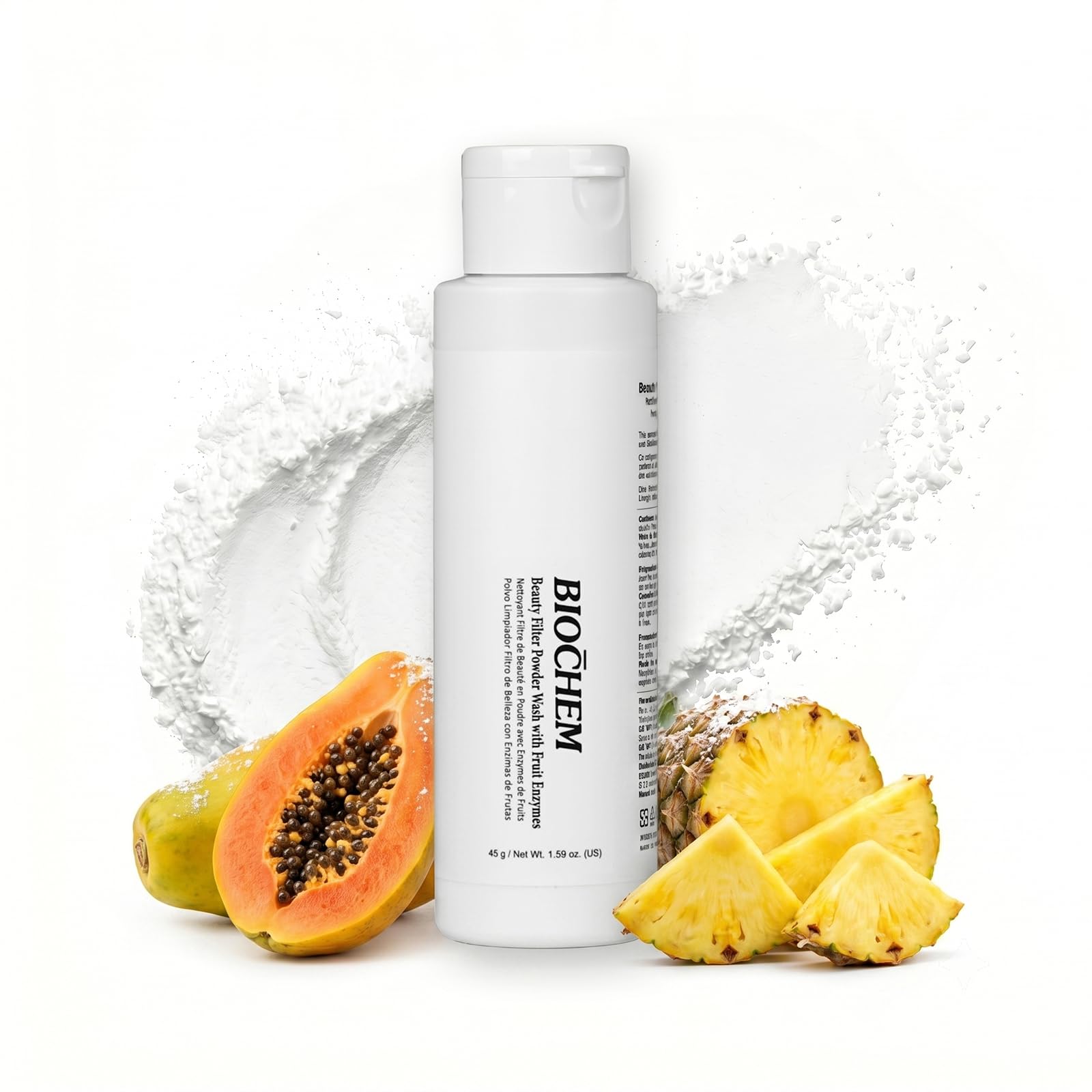 BIOCHEM Beauty Filter Powder Face Wash with Fruit Enzyme (1.59 fl oz /45 g)