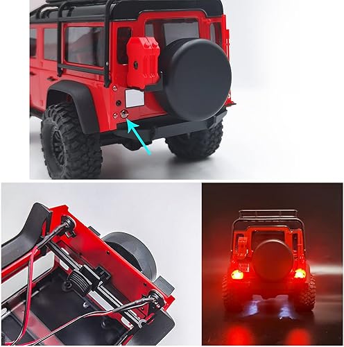 Miniatura 6 de RCHUBAM Luces LED delanteras y traseras para 118 TRX4-M Bronco Defender RC Crawler