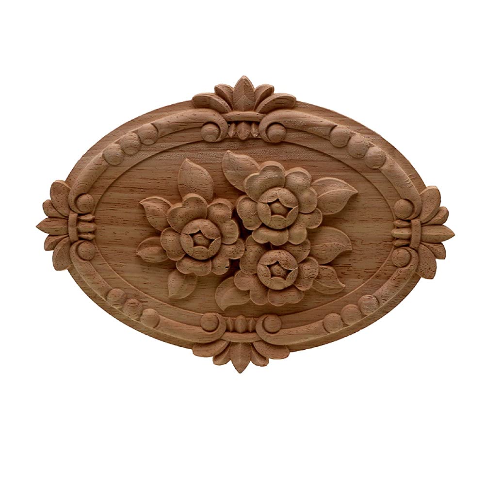 Applique en bois avec sculpture de fleurs pour personnaliser une armoire de chambre d'enfant
