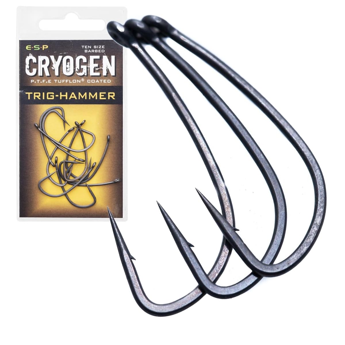 ESP Cryogen Trig Hammer Barbed Carp Hooks: 8