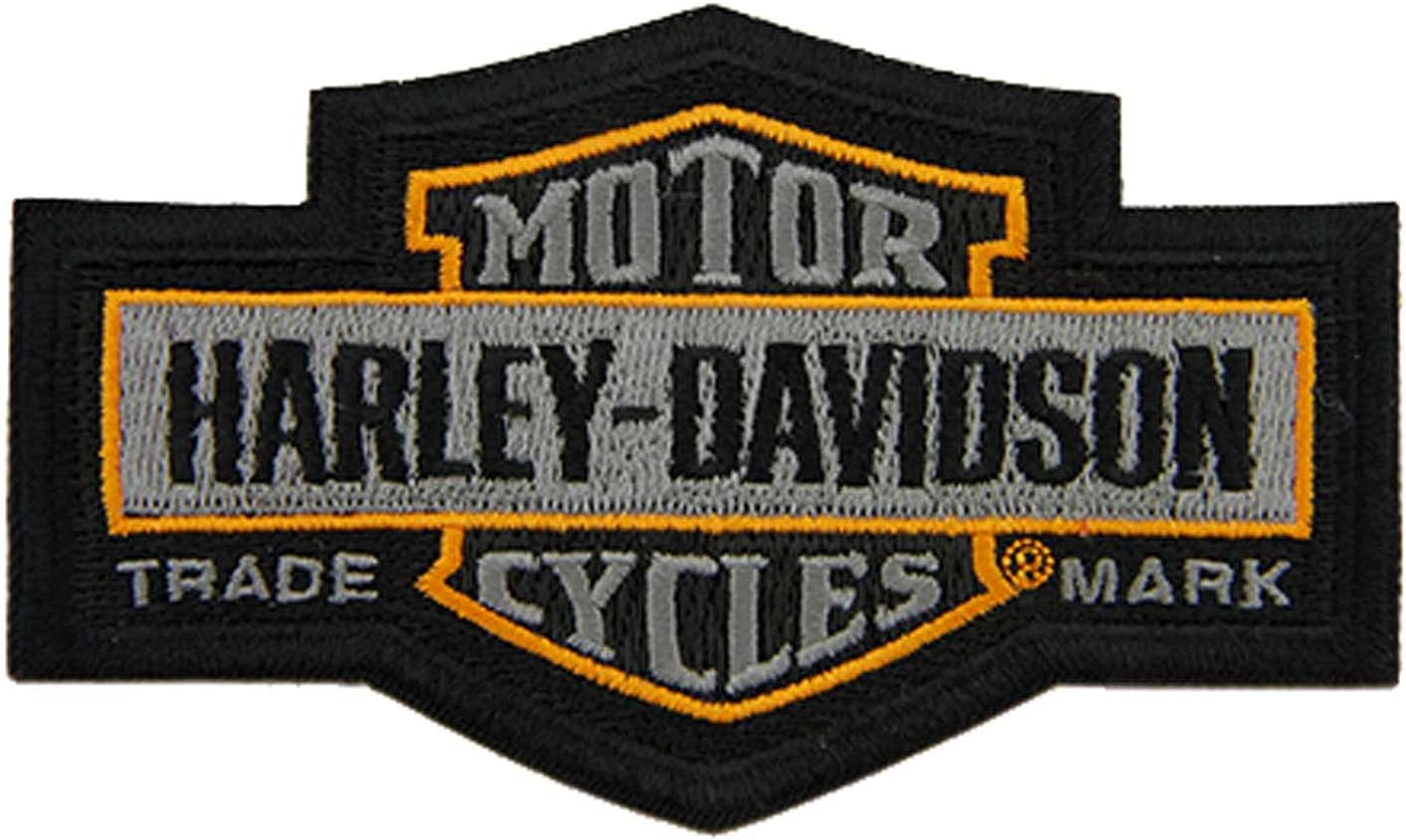 Harley-Davidson 4.5 in. Embroidered Trademark Bar & Shield Emblem Patch - Gray