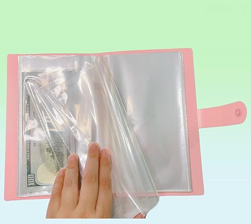 Miniatura 6 de Fundas transparentes para moneda de 50 páginas, libro carpeta para colección de papel moneda mundial, soportes portátiles para efectivo, soportes