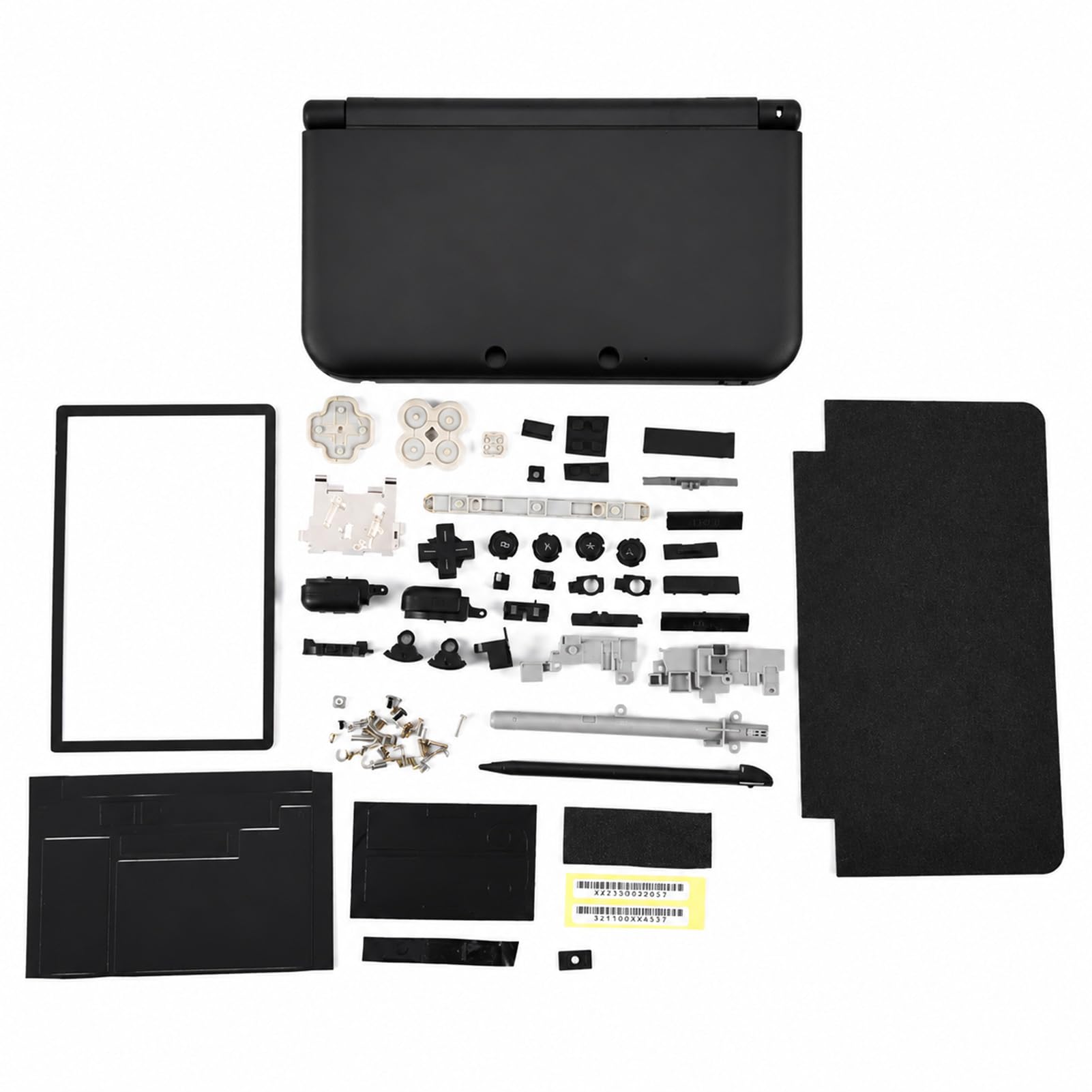 Coque 3DS XL de protection contre les rayures boîtier intégral noir PC avec boutons