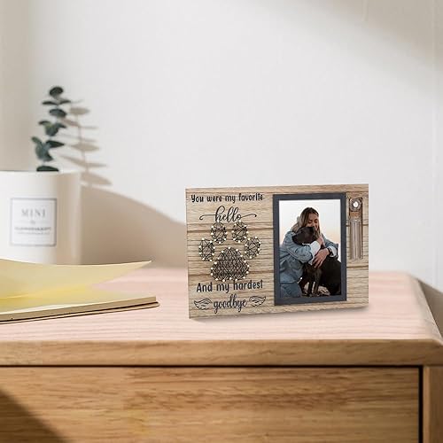 Miniatura 4 de VOVA Regalos conmemorativos para perros por pérdida de perro, regalo conmemorativo para mascotas, marco de fotos de recuerdo de gatos con botella