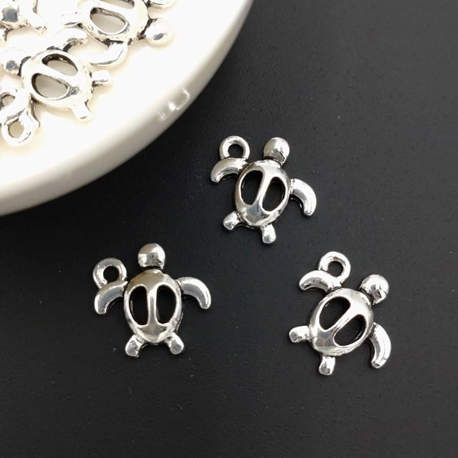 ホヌの形のチャーム 14k Amazon | 10個 ビーズクラブ チャーム ハワイアン ホヌ ロジウム