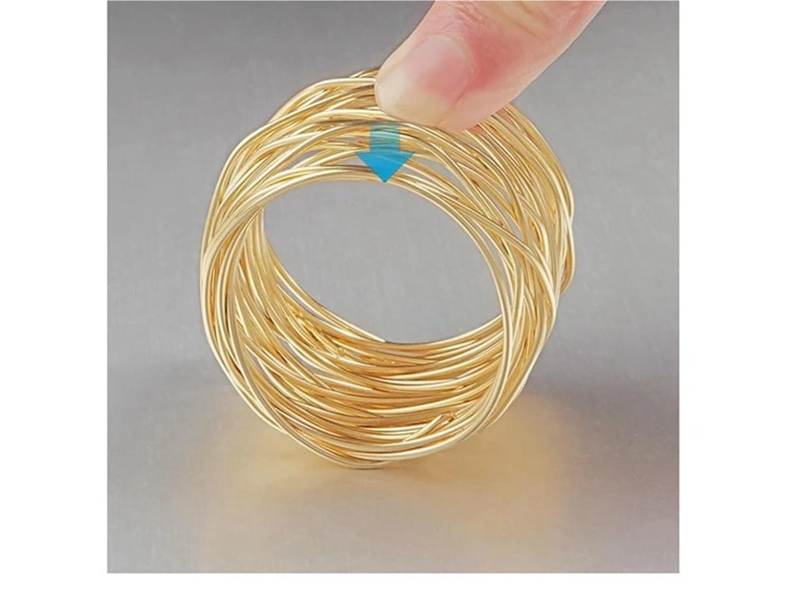 Anillos de servilleta para decoración de mesa, El partido torcido del oro de los anillos servilleta la malla alambre 20pcs fácil instala