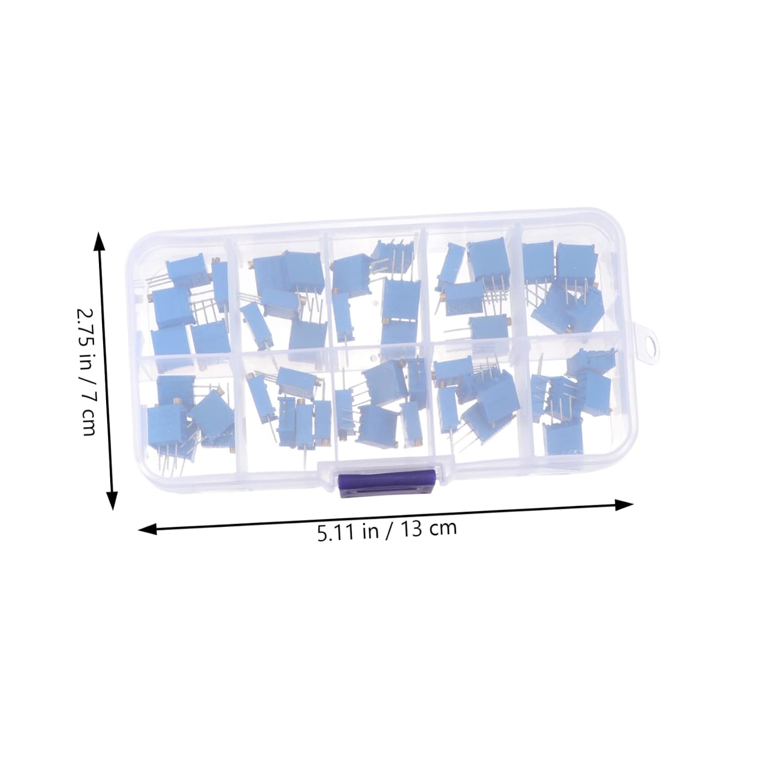 50pcs Linear Potentiometer High Precision Trim Potentiometer Adjustable Resistor Electronic Accessory for Breadboard