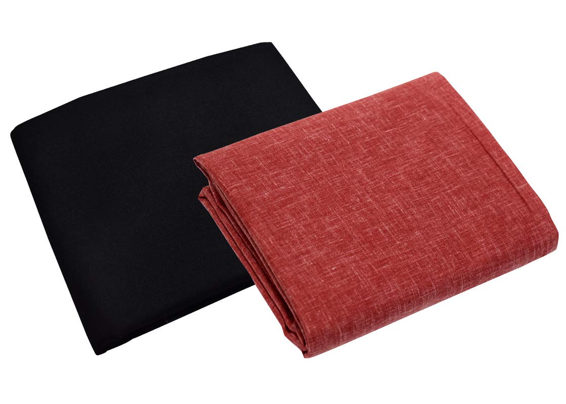 Men's Poly Cotton Unstitched Shirt & Trouser Fabric Set (Multi Color; Free Size)-image-28
