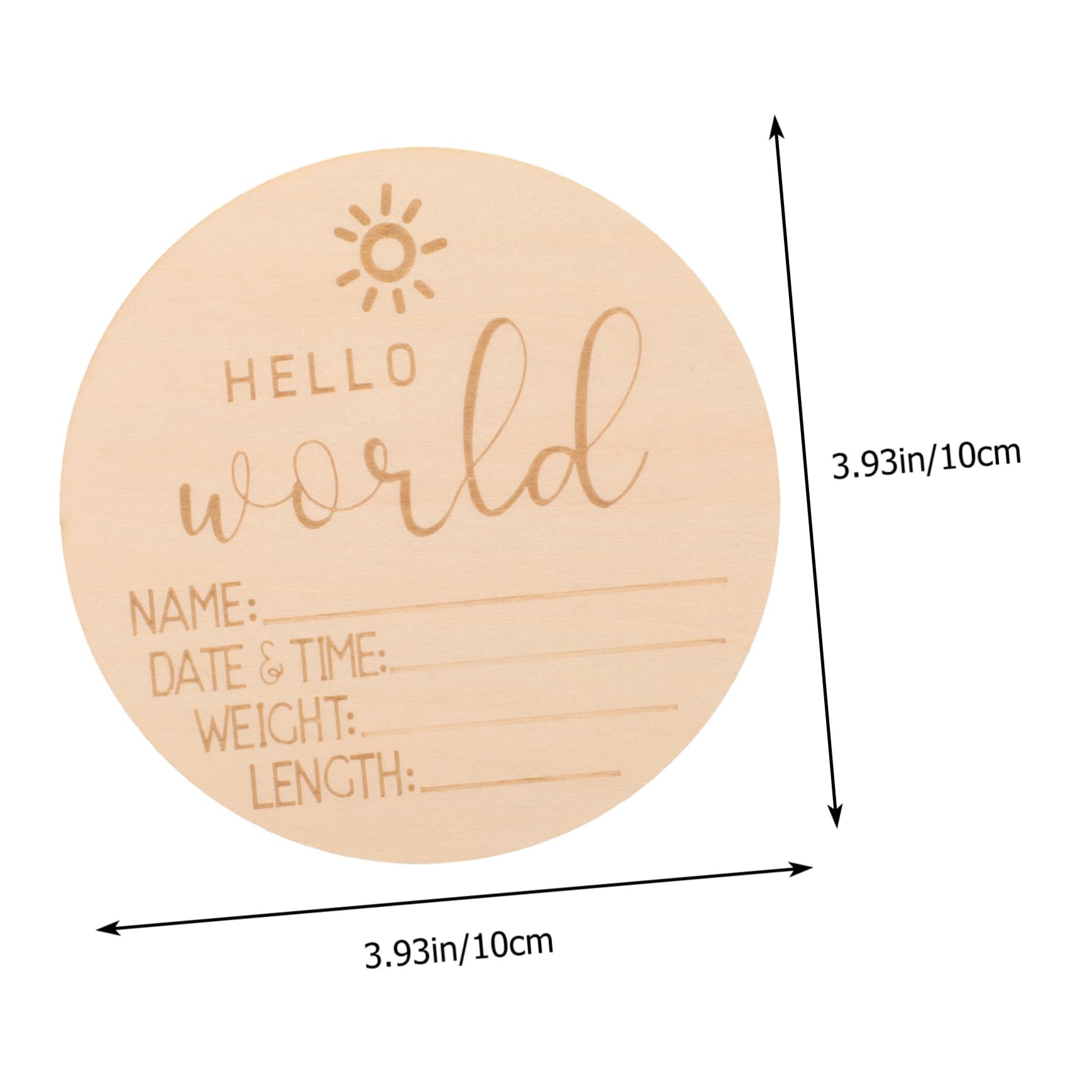 HAPINARY Wooden Newborn Birth Announcement Sign Round Name Sign for Nursery Announcement