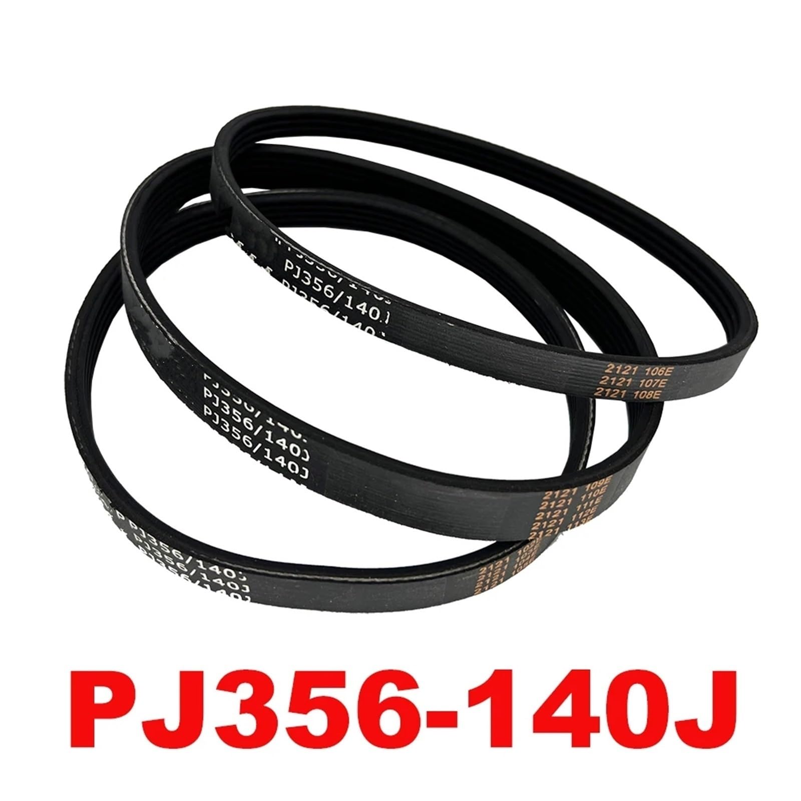 Courroie Trapézoïdale PJ356 140J 7 Nervures - Longueur 338 Mm - Pour Moteur, Transmission DIY - En Caoutchouc Résistant