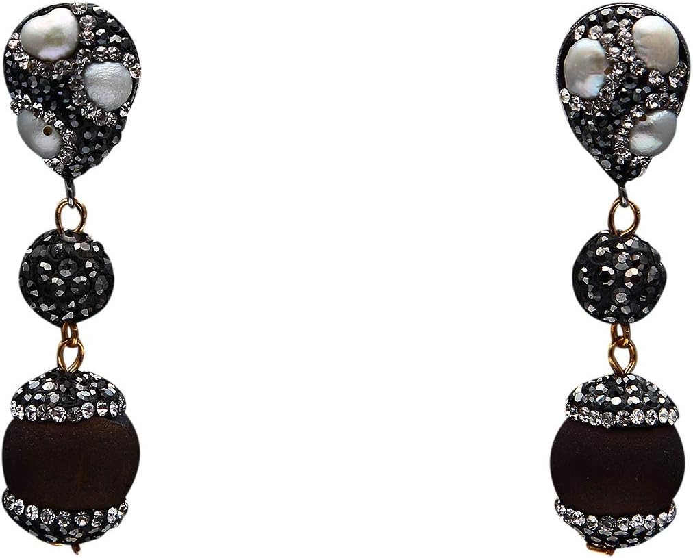 Designer Dangle Stone Earrings German Silver Gold Plated Valentine Collection Ethnic Indo-Western Hoop Dangler Tassle Earrings for Women