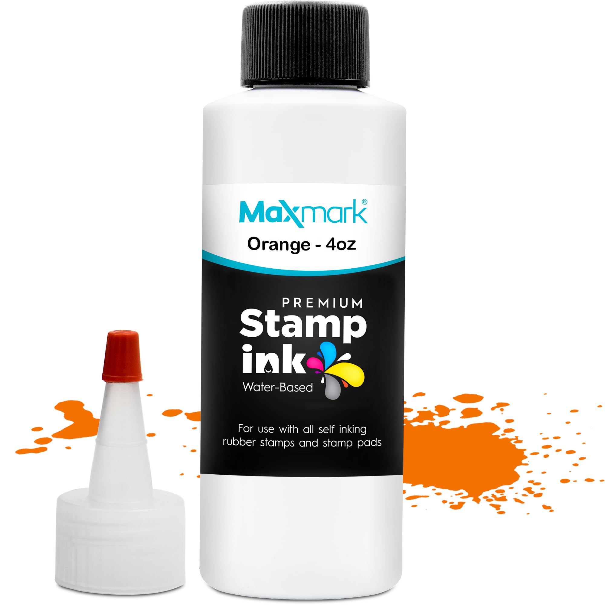 MaxMark - Tinta de recambio para sellos y almohadillas de sellos autoentintables (4 onzas)