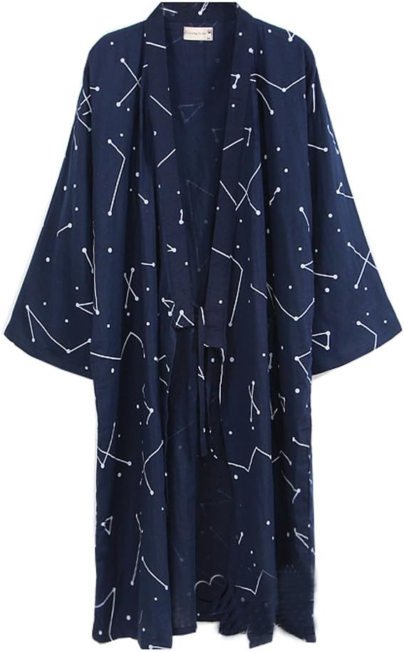 thefancypumpkinFancy Pumpkin Jinbei Men's Japanese Yukata Japanese Kimono Home Robe Pajamas Dressing Gown