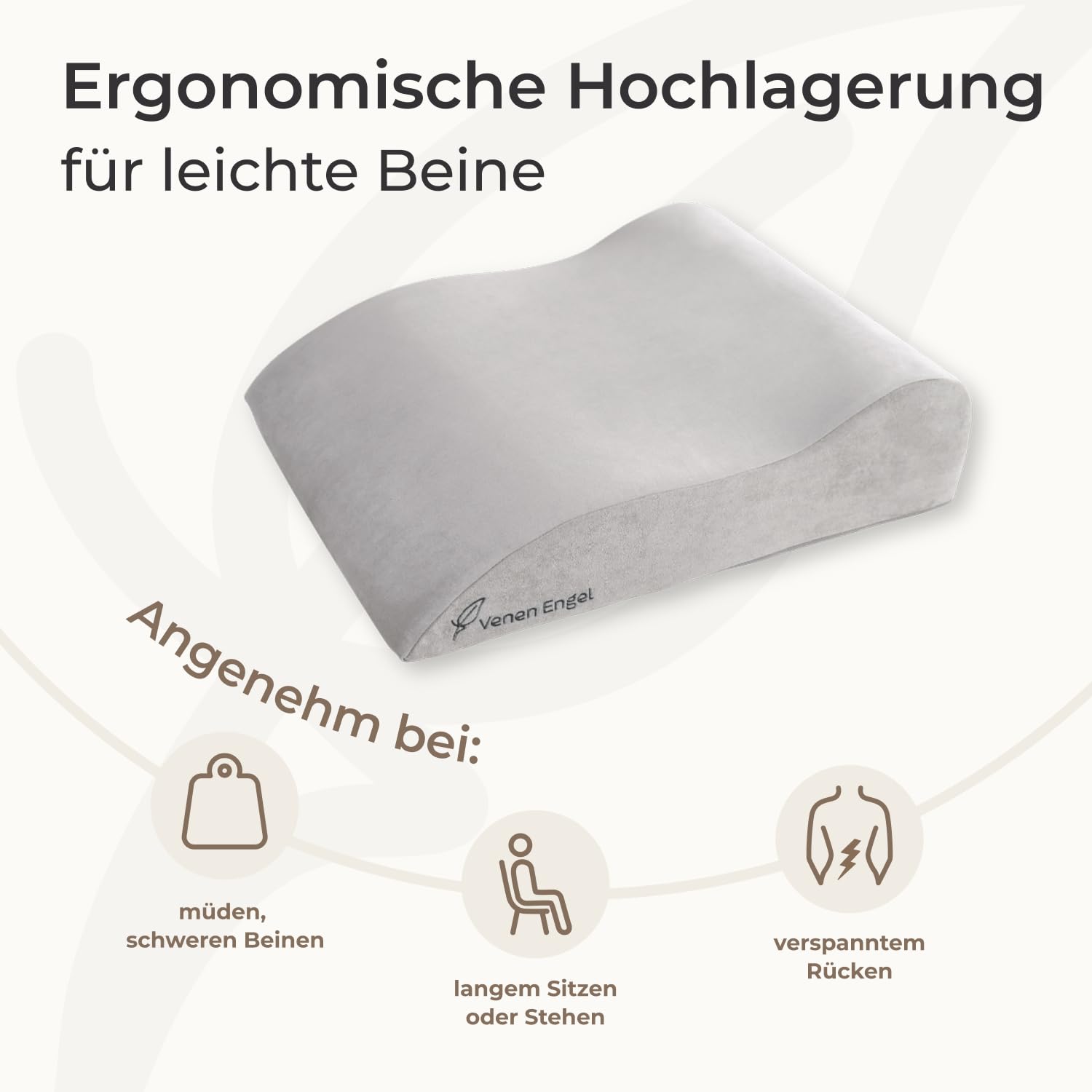 Venen Engel Venen Comfort - Cojín para piernas y rodillas (fabricado en Alemania)